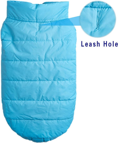 Dog Jacket Puppy Coat: Winter Windproof Dog Coats for Small Medium Large Dog Cold Weather Coats Warm Fleece Lined Doggie Coat Puppy Jacket (Blue, X-Small)