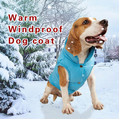 Dog Jacket Puppy Coat: Winter Windproof Dog Coats for Small Medium Large Dog Cold Weather Coats Warm Fleece Lined Doggie Coat Puppy Jacket (Blue, X-Small)
