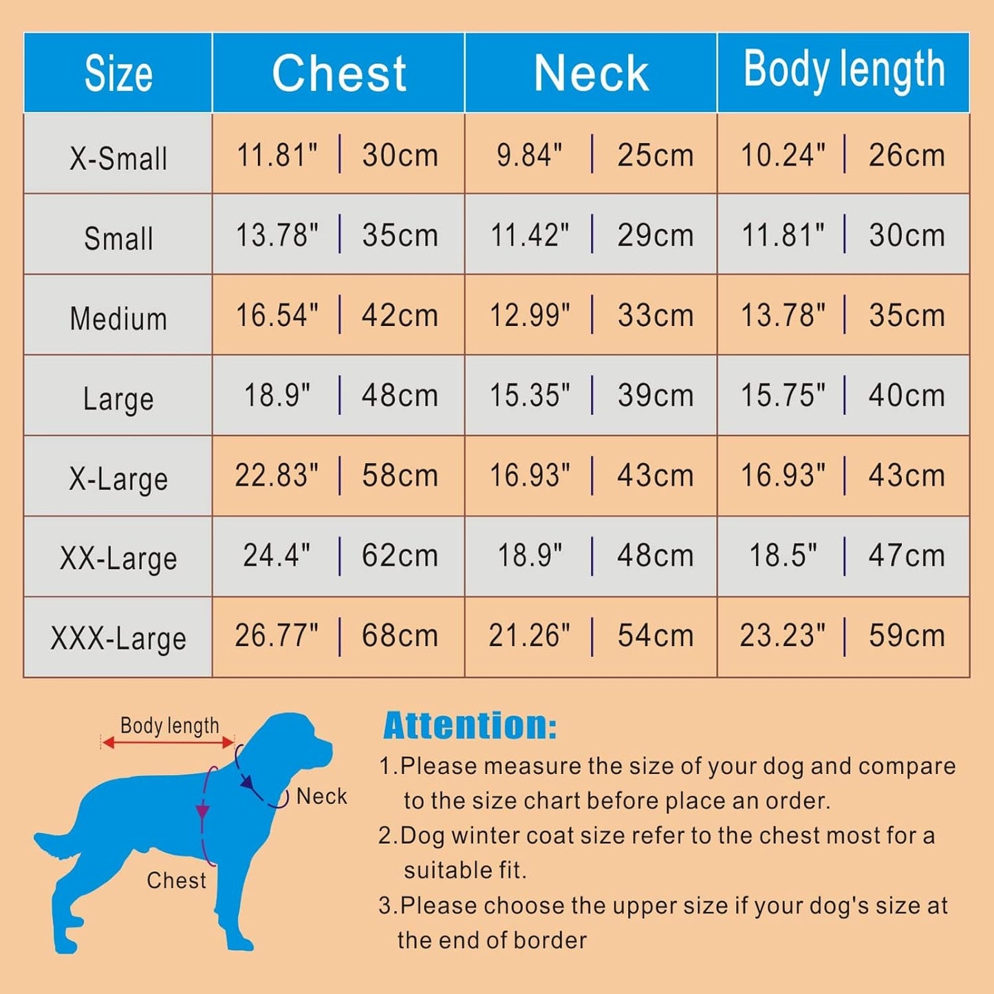 Dog Jacket Puppy Coat: Winter Windproof Dog Coats for Small Medium Large Dog Cold Weather Coats Warm Fleece Lined Doggie Coat Puppy Jacket (Blue, X-Small)