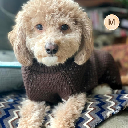 Dog Sweater with Leash Hole Warm Pullover with Reflective Yarn for Small and Medium Dogs Male Soft Knit Pullover Boy Dog Coats Cozy Lightweight Thick Sweater,Khaki,Medium