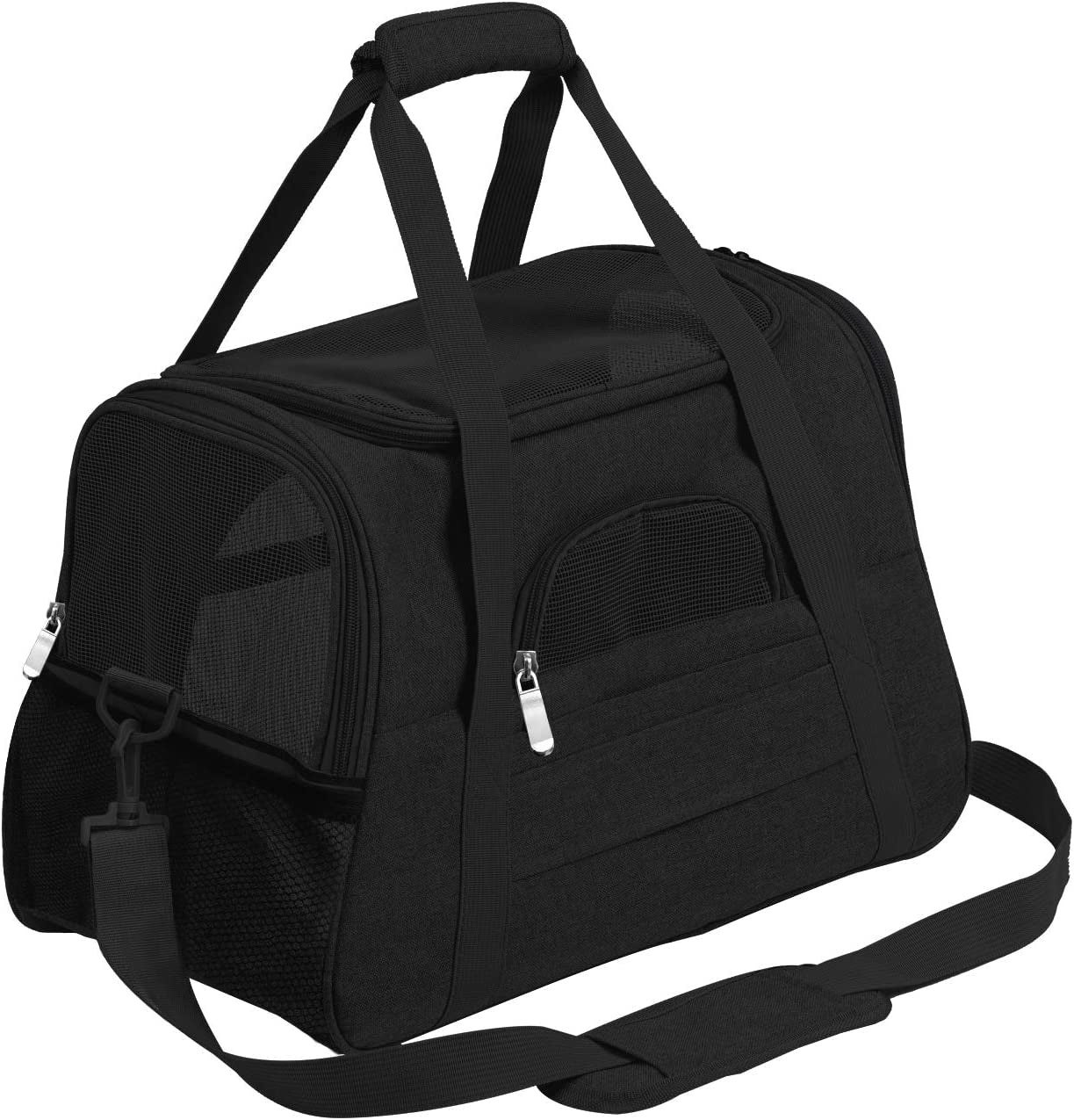 Cat Carrier Dog Carrier for Medium Dogs Dog Travel Crate Soft Slided Collapsible Pet Travel Carrier, Large (20.5" W X 13.5" H X 10" D)